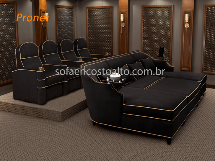 Sofá para sala TV - Sofá para home Theater - Sala de Cinema -  sofaencostoalto.com.br